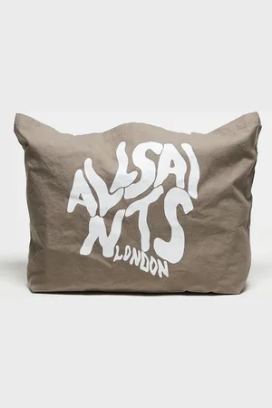 AllSaints Orlando unisex shopper tote bag in chestnut
