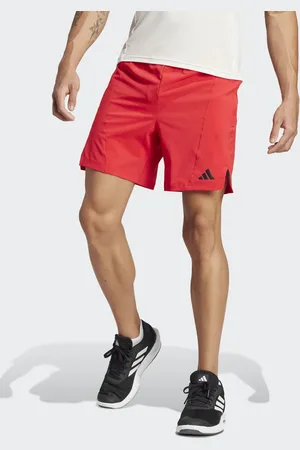 adidas Designed for training workout shorts in pure ruby