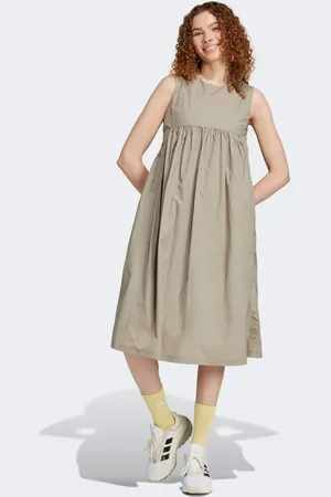 adidas City escape summer dress in putty beige