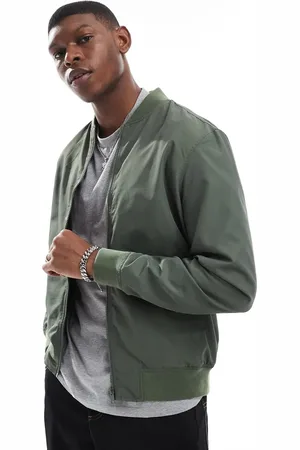 ASOS Lightweight bomber jacket in khaki