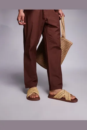 ASOS Cross over sandals in natural weave