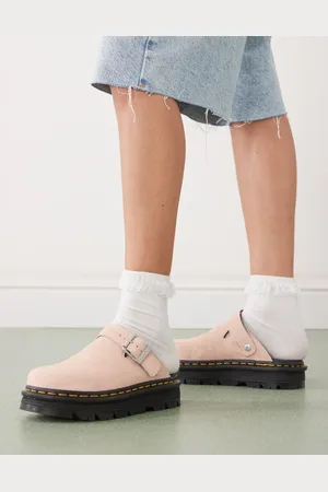 Dr. Martens ZebZag mules in powder