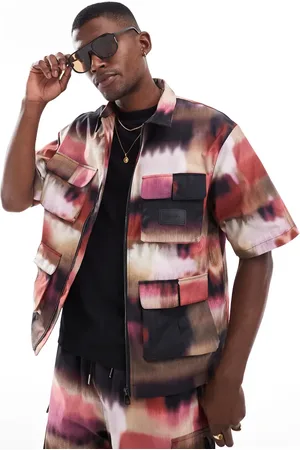 Criminal Damage Photo print zip shirt in multi
