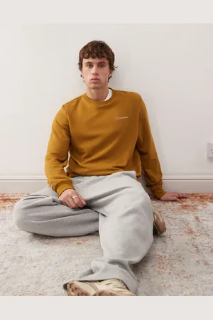 Berghaus Combination_clothing logo crew sweater in clay soil