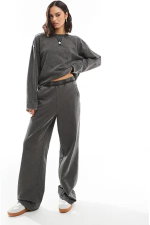 ONLY Wide leg joggers co-ord in washed