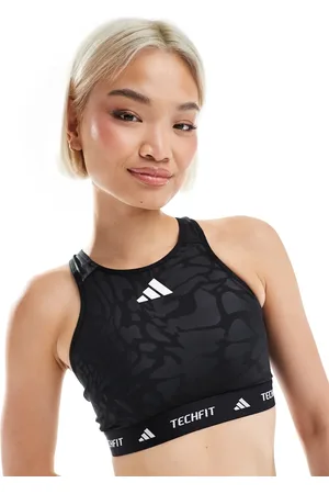 adidas Adidas Training Tech Fit sports bra in print