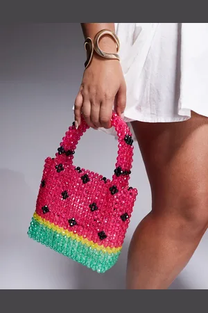 River Island Watermelon beaded grab bag in