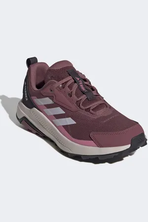 adidas Terrex anylander hiking shoes in burgundy / silver dawn / pink