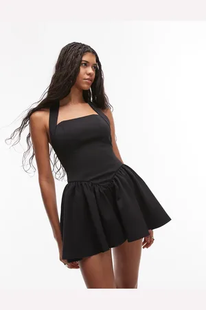 HEIRESS BEVERLY HILLS Halterneck structured skater mini dress in