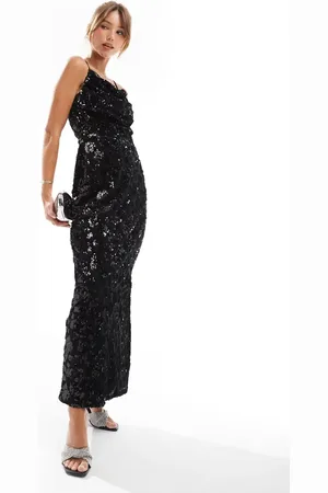 Object Sequin applique maxi dress in