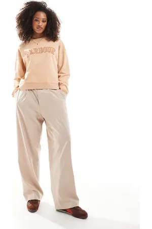 Barbour Millie crew neck sweatshirt in toast