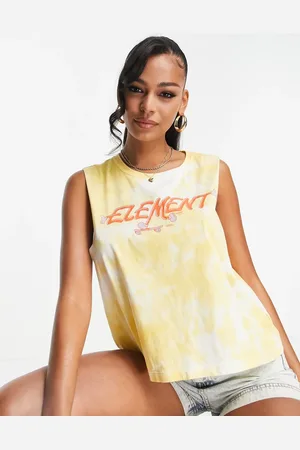 Element Skateman vest in yellow tie-dye