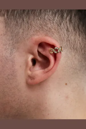 ASOS Plait detail ear cuff in tone