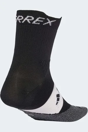 adidas Terrex heat.rdy trail running agravic crew socks in / black / impact orange
