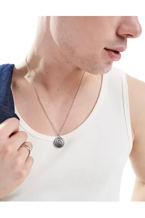 ASOS Necklace with circle design pendant in tone