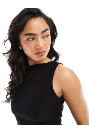 Miss Selfridge Jersey tie cowl back top in