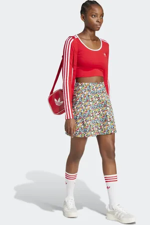 adidas X liberty london pleated skirt in multicolor