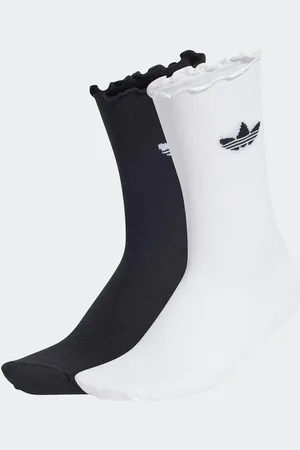 adidas Ruffle socks 2 pairs in / black