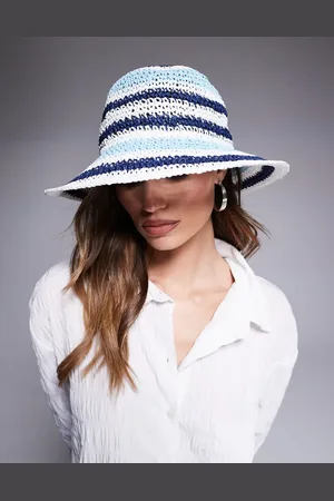 South Beach Crochet bucket hat in stripe