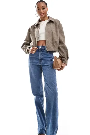 ASOS ASOS DESIGN Tall comfort stretch straight leg jeans in authentic dark mid