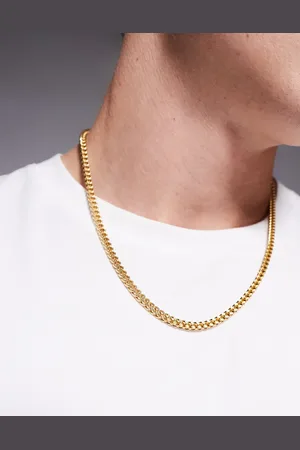 ASOS Waterproof stainless steel square chain necklace in tone
