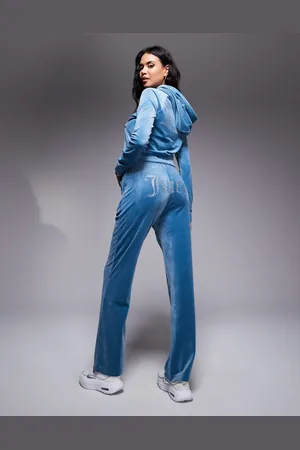 Juicy Couture Diamante logo velour joggers co-ord in
