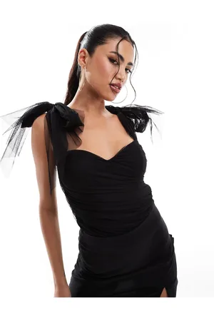 Lace & Beads Bow shoulder bodysuit in
