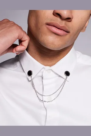 ASOS Collar tip with chain detail in tone