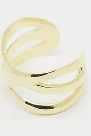 Kingsley Ryan Crossover ear cuff in gold plated