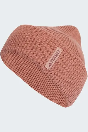 adidas Terrex multi beanie in warm clay / burgundy