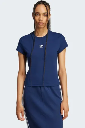 adidas Essentials slim tee in night indigo