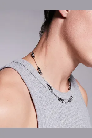 ASOS Dash dot beaded necklace in tone