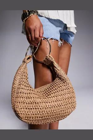 South Beach Straw mini bag with handle