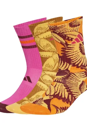 adidas X farm socks 3 pairs in bright / semi spark / l