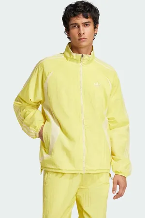 adidas Adicolor 2000s woven track top in pure sulfur / powder