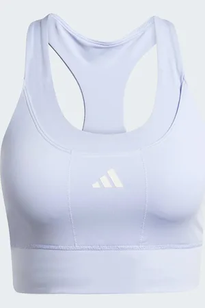 adidas Run pocket medium support bra in violet tone