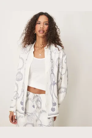 GANT Chain print shirt co-ord in off