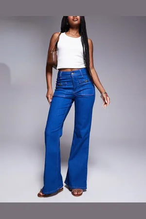 River Island Relaxed flare jean in bright