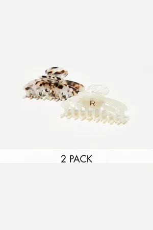 Revolution Revolution Acetate Tortoiseshell/ Ivory Claw Clip - 2 Pack