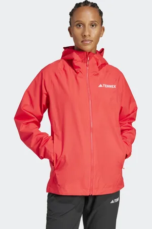 adidas Terrex multi 2l rain.rdy jacket in pure ruby