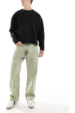 Dr Denim Omar wide relaxed fit straight leg jeans in jet tint wash