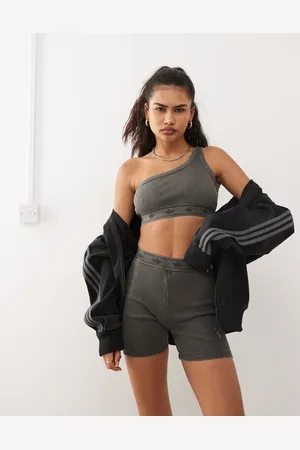 adidas Asymmetric bra in washed rib