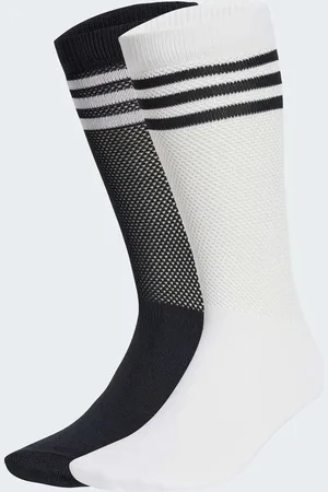 adidas Textured crew socks 2 pairs in / black