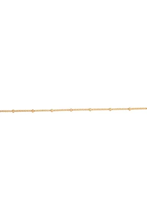 Lovisa Plated sterling silver bead chain anklet in