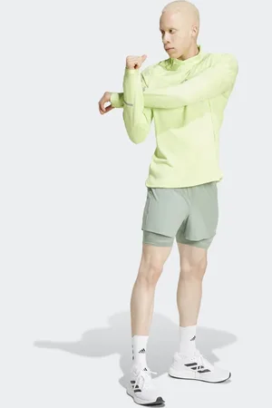 adidas Ultimate running reflective 2-in-1 shorts in silver