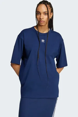 adidas Essentials boyfriend tee in night indigo