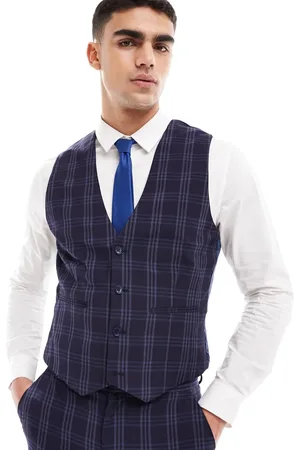 ASOS Skinny suit waistcoat in tonal check