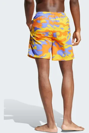 adidas 8-inch graphic swim shorts in cobalt