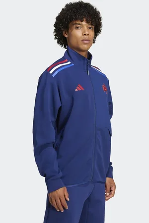 adidas France rugby anthem jacket in dark