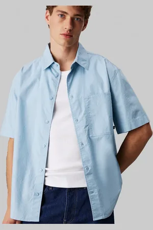 Calvin Klein Short Sleeve Oxford Shirt in Bell